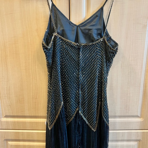 VINTAGE Pure Silk Spaghetti Strap Beaded Mini Dress - Picture 11 of 11